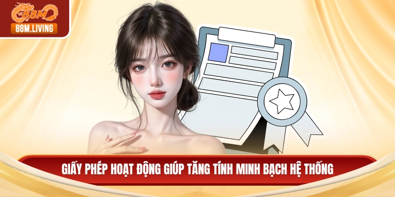 Giấy phép hoạt động giúp tăng tính minh bạch hệ thống